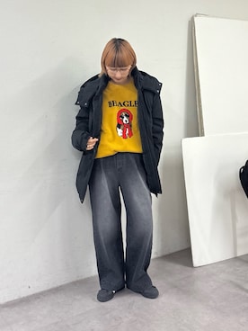 「CIAOPANIC TYPY（チャオパニックティピー）のアイテム（ダウンジャケット/コート）」を使った、ayakaさん（レディース・158cm）の冬コーディネート