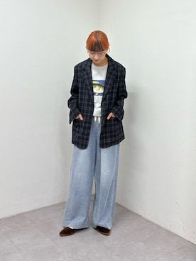 「アイテム（テーラードジャケット）」を使った、ayakaさん（レディース・158cm）の夏コーディネート