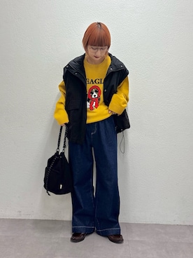 「アイテム（デニムパンツ）」を使った、ayakaさん（レディース・158cm・20代）の秋コーディネート