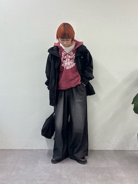 「アイテム（ナイロンジャケット）」を使った、ayakaさん（レディース・158cm）の秋コーディネート