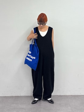 「着回しコーデ」｜「アイテム（サロペット/オーバーオール）」を使った、ayakaさん（レディース・158cm）の夏コーディネート