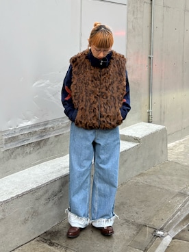 「アイテム（ベスト）」を使った、ayakaさん（レディース・158cm・20代）の秋コーディネート
