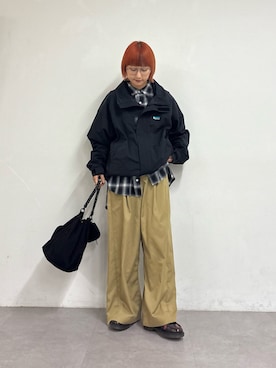 「アイテム（ナイロンジャケット）」を使った、ayakaさん（レディース・158cm）の秋コーディネート