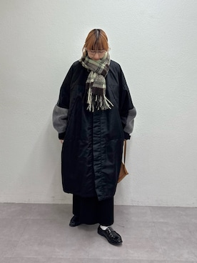 「アイテム（モッズコート）」を使った、ayakaさん（レディース・158cm）の冬コーディネート