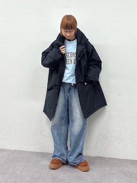 「アイテム（サンダル）」を使った、ayakaさん（レディース・158cm）の秋コーディネート