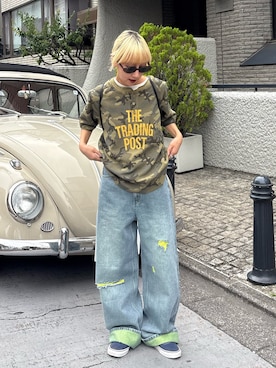 「CIAOPANIC TYPY（チャオパニックティピー）のアイテム（トップス）」を使った、ayakaさん（レディース・158cm）の夏コーディネート