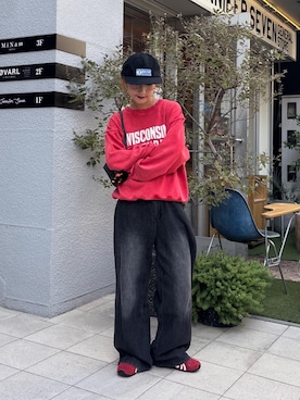 「アイテム（スウェット）」を使った、ayakaさん（骨格ウェーブ・レディース・158cm）の秋コーディネート