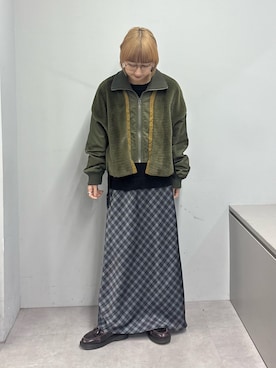 「etsinta（エシンタ）のアイテム（ブルゾン）」を使った、ayakaさん（レディース・158cm）の冬コーディネート