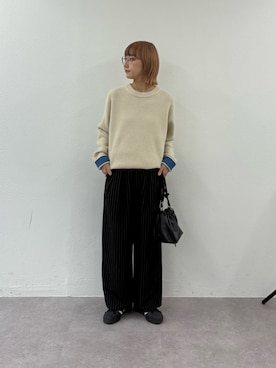 「アイテム（スラックス）」を使った、ayakaさん（レディース・158cm）の秋コーディネート