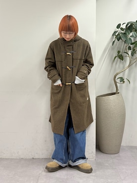 「アイテム（ダッフルコート）」を使った、ayakaさん（レディース・158cm）の秋コーディネート