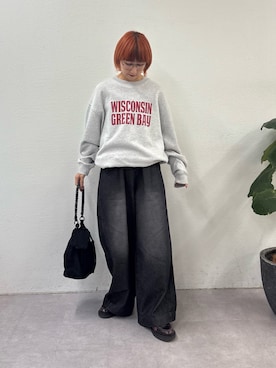 「アイテム（トートバッグ）」を使った、ayakaさん（レディース・158cm）の秋コーディネート