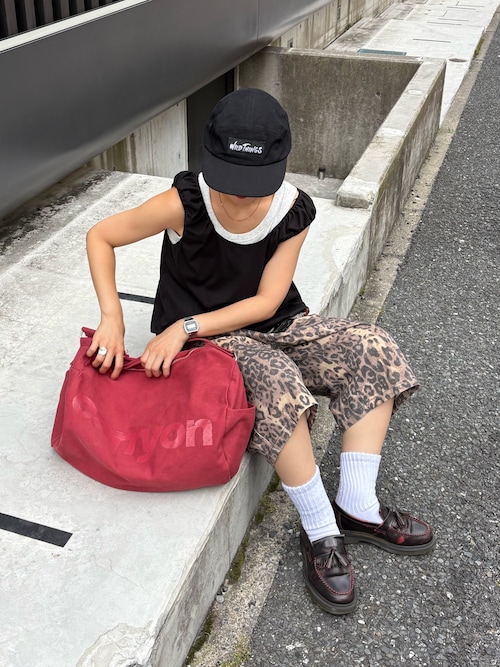 ギャザードロストノースリーブブラウスTee