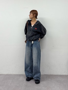 「アイテム（パーカー）」を使った、ayakaさん（レディース・158cm・20代）の秋コーディネート