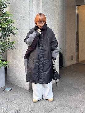 「アイテム（モッズコート）」を使った、ayakaさん（レディース・158cm）の秋コーディネート