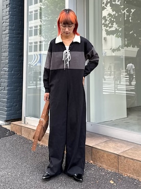 「夏」｜「アイテム（サロペット/オーバーオール）」を使った、ayakaさん（レディース・158cm）の夏コーディネート