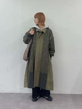 「アイテム（モッズコート）」を使った、ayakaさん（レディース・158cm）の秋コーディネート