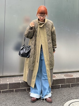 「アイテム（モッズコート）」を使った、ayakaさん（レディース・158cm）の秋コーディネート