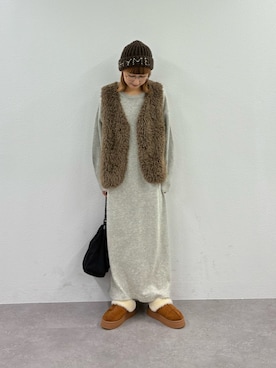 「CIAOPANIC TYPY（チャオパニックティピー）のムートンサンダル（サンダル）」を使った、ayakaさん（レディース・158cm・20代）の秋コーディネート