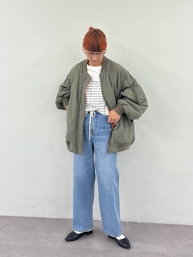 「アイテム（MA-1）」を使った、ayakaさん（レディース・158cm・20代）の夏コーディネート