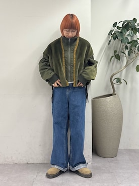 「etsinta（エシンタ）のアイテム（ブルゾン）」を使った、ayakaさん（レディース・158cm）の秋コーディネート