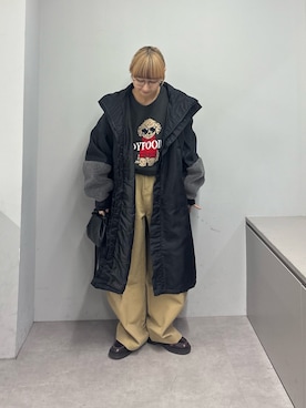 「アイテム（モッズコート）」を使った、ayakaさん（レディース・158cm）の冬コーディネート