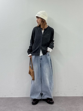 「アイテム（ニットキャップ/ビーニー）」を使った、ayakaさん（レディース・158cm・20代）の秋コーディネート