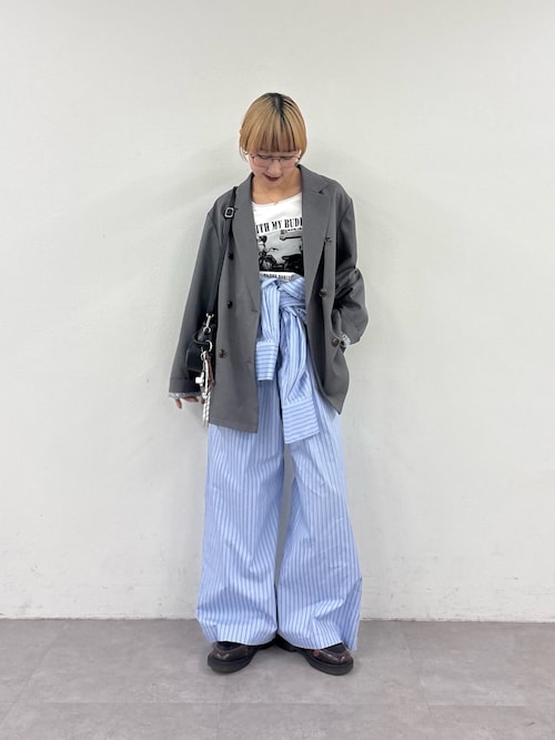 セール】【willow】ドットストライプオールインワン（サロペット