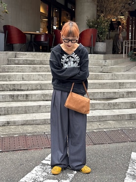 「アイテム（パーカー）」を使った、ayakaさん（レディース・158cm）の秋コーディネート