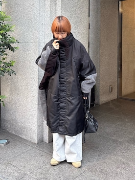 「アイテム（モッズコート）」を使った、ayakaさん（レディース・158cm）の冬コーディネート