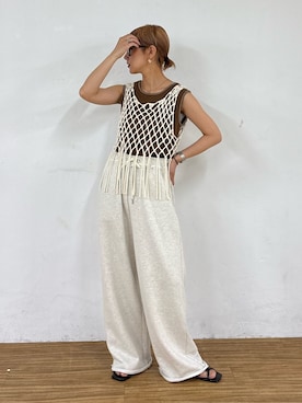 「アイテム（スウェットパンツ）」を使った、ayakaさん（レディース・158cm・20代）の夏コーディネート