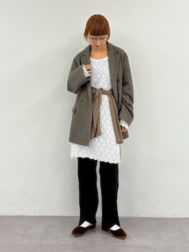 「アイテム（ワンピース/ドレス）」を使った、ayakaさん（レディース・158cm）の秋コーディネート