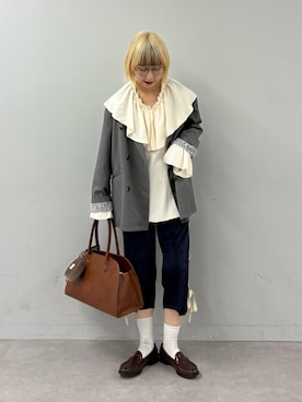 「CIAOPANIC TYPY（チャオパニックティピー）のアイテム（テーラードジャケット）」を使った、ayakaさん（レディース・158cm）の春コーディネート