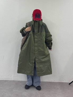 「アイテム（モッズコート）」を使った、ayakaさん（レディース・158cm）の秋コーディネート