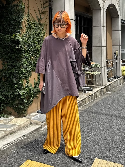 セール】etsintaリメイクフリルオーバーTEE（Tシャツ/カットソー