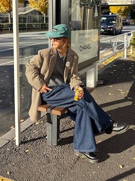 「キャップ女子」｜ayakaさん（レディース・158cm）の秋コーディネート