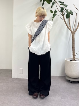 「CIAOPANIC TYPY（チャオパニックティピー）のアイテム（スラックス）」を使った、ayakaさん（レディース・158cm）の春コーディネート