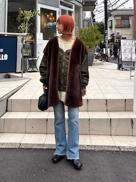 「アイテム（ブルゾン）」を使った、ayakaさん（レディース・158cm・20代）の秋コーディネート