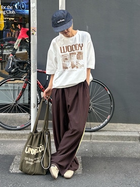 「CIAOPANIC TYPY（チャオパニックティピー）のアイテム（パンツ）」を使った、ayakaさん（レディース・158cm）の春コーディネート