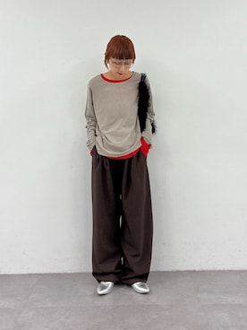 「アイテム（スラックス）」を使った、ayakaさん（レディース・158cm・20代）の秋コーディネート