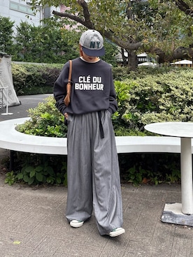 「アイテム（スウェット）」を使った、ayakaさん（レディース・158cm）の秋コーディネート