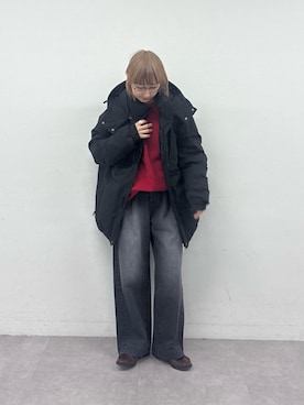 「アイテム（デニムパンツ）」を使った、ayakaさん（レディース・158cm・20代）の冬コーディネート