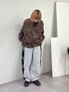 「アイテム（シャツ/ブラウス）」を使った、ayakaさん（レディース・158cm）の冬コーディネート