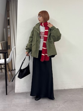 「アイテム（Tシャツ/カットソー）」を使った、ayakaさん（レディース・158cm）の秋コーディネート