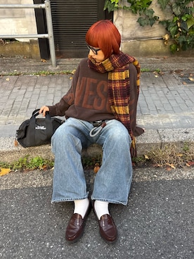 「アイテム（マフラー）」を使った、ayakaさん（レディース・158cm・20代）の秋コーディネート