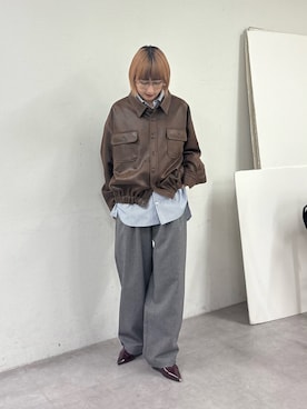 「アイテム（ブルゾン）」を使った、ayakaさん（レディース・158cm）の冬コーディネート