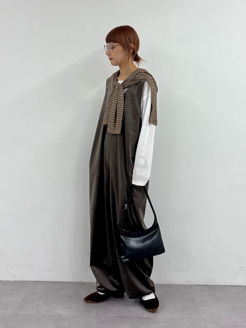 セール】ベロア裾ドロストオールインワン（つなぎ/オールインワン