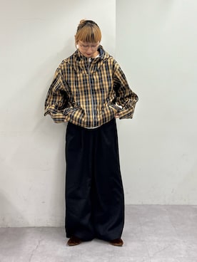 「CIAOPANIC TYPY（チャオパニックティピー）の【S～XL展開】アソート素材フラットミュール（パンプス）」を使った、ayakaさん（レディース・158cm）の秋コーディネート