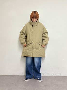 「アイテム（ダウンジャケット/コート）」を使った、ayakaさん（レディース・158cm）の秋コーディネート