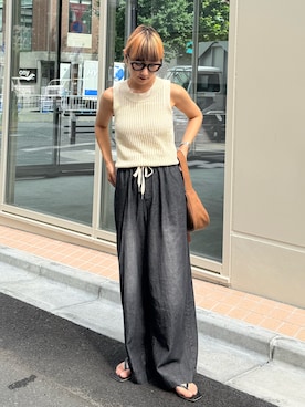 「アイテム（トートバッグ）」を使った、ayakaさん（レディース・158cm）の夏コーディネート