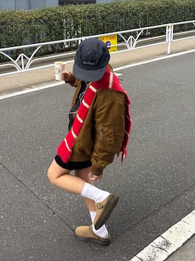 「アイテム（マフラー）」を使った、ayakaさん（レディース・158cm・20代）の秋コーディネート